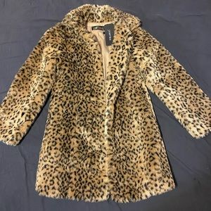 Cheetah print fur coat